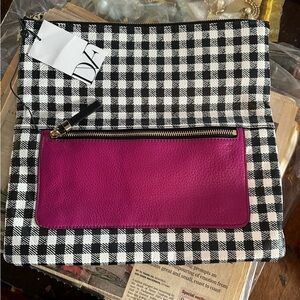 DIANE von FURSTENBURG Bag Convert. Black White Fuschia NWT